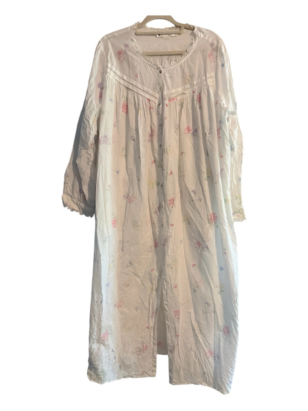 Vintage Eileen West Ballet Floral Cotton Cottagecore Nightgown Size 3X